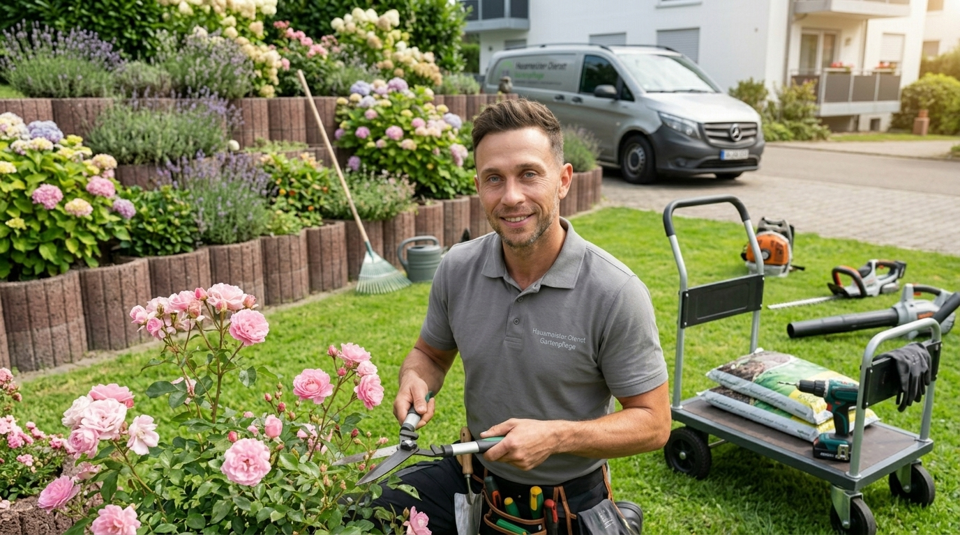 Gepflegte Gartenanlage und Grünflächenbetreuung durch Fachpersonal